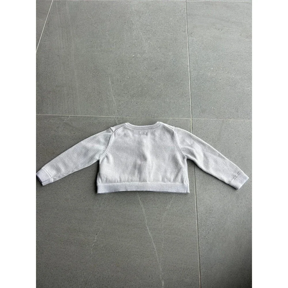 Baby Gap Fancy Long Sleeve Cardigan 12-18 Months Gold and Cream
